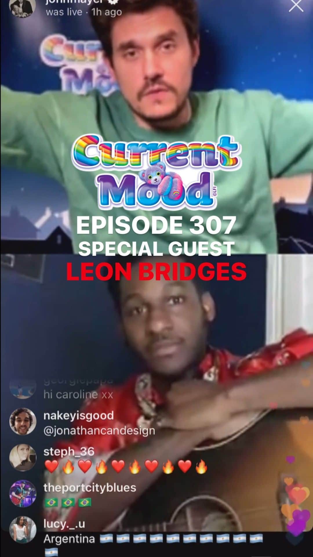 ジョン・メイヤーのインスタグラム：「Featuring special guest @leonbridgesofficial」