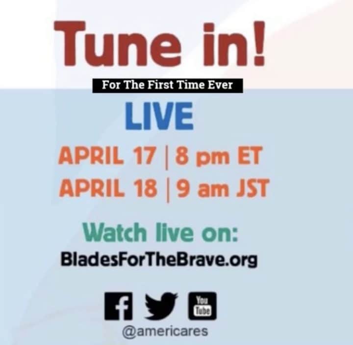 ジェイソン・ブラウンのインスタグラム：「Tune in to #Blades4theBrave tomorrow at 8pm EST!! @graciegold95 and I will be your host for the evening, as we, along with our fellow skaters, raise money for @Americares; a nonprofit organization that is providing protective gear, emotional support, and training for healthcare workers. You can watch at BladesForTheBrave.org!!」