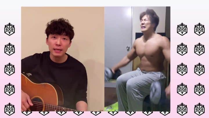 竹下幸之介のインスタグラム：「#お家で踊ろう #もいいけど #お家で肩を鍛えよう」