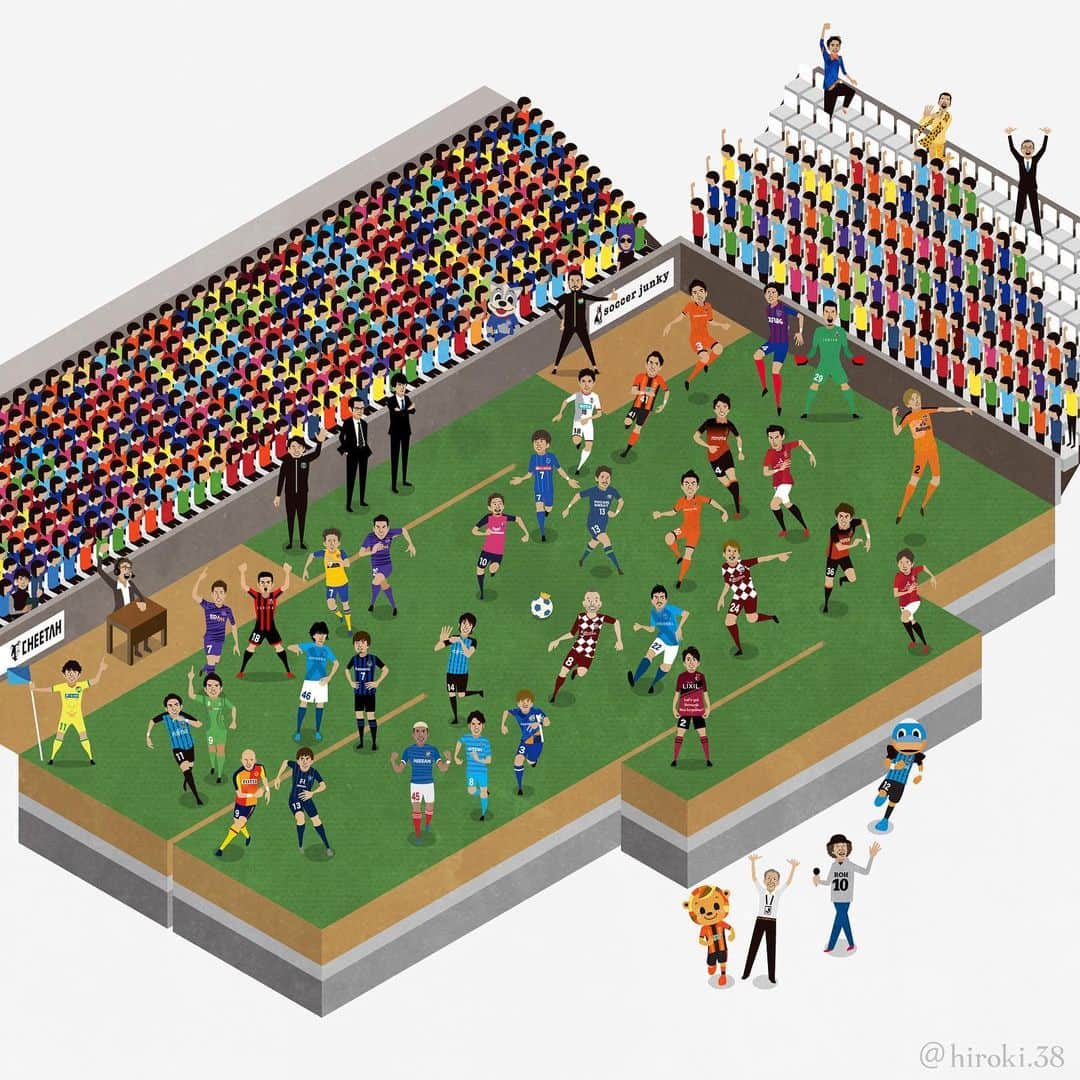 hiroki.38さんのインスタグラム写真 - (hiroki.38Instagram)「. 水戸の王子 ／ Let's get together. . . #山田康太 #水戸ホーリーホック #j1 #j2 #j3 #jリーグ #日本代表 #イラスト #サッカー #サッカーイラスト #footballplayer #soccerplayer #sketch #vectorart #illustrator #illustrations #soccerillustration #samuraiblue #kotayamada #MitoHollyHock #mito #jleague #サッカー好き #イラストレーターに今できること #prayforfootball」4月17日 7時11分 - hiroki.38