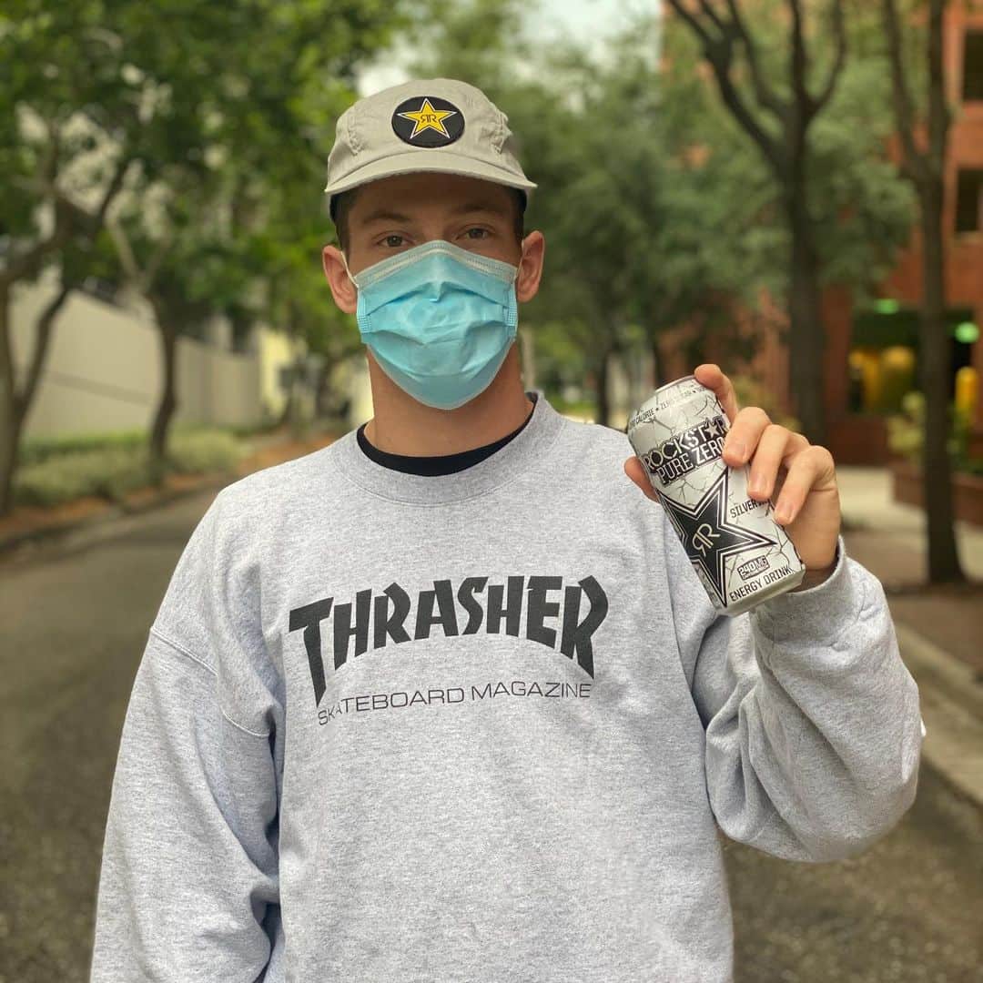 ジェイク・イラーディのインスタグラム：「Quarantine ⛈🦠⛈ Hope everyone is doing ok and staying safe 🙏🏻 • • • @rockstarenergy  #rockstarenergy」