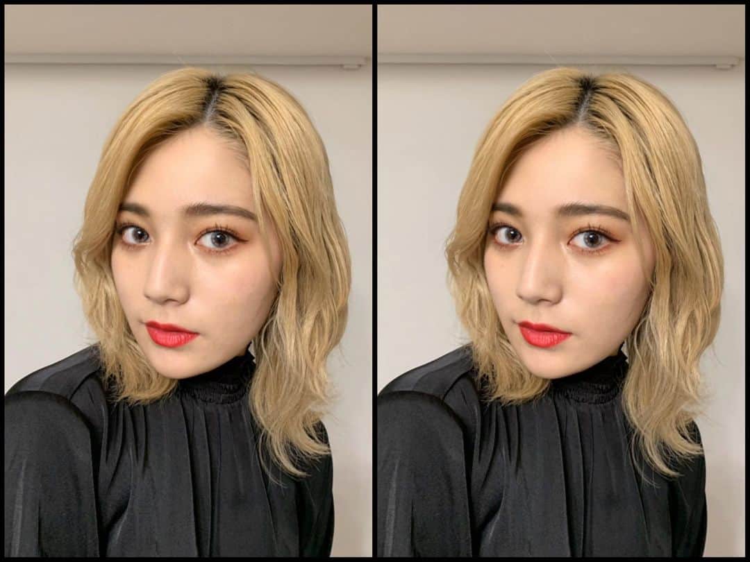 浪花ほのかのインスタグラム：「お家時間で、 YouTubeでチャイボークメイクの撮影したよ😍😍❤️お楽しみに！！👀」