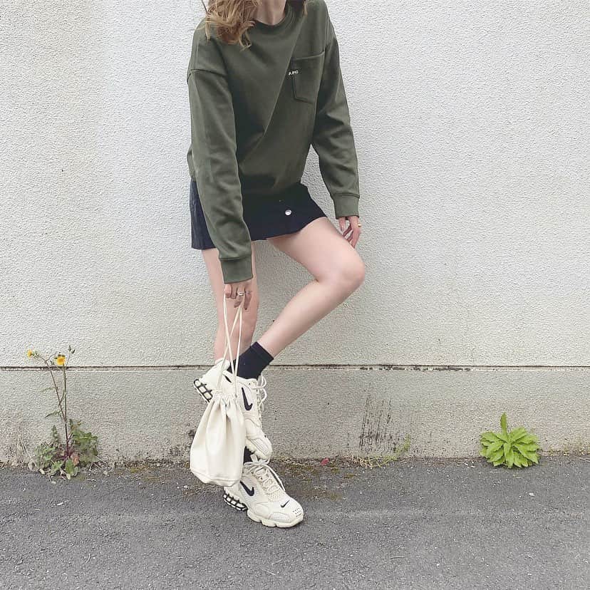 のインスタグラム：「#ootd #apc #zara #sneaker #スニーカー #stussy #nike #stussynike #airzoomspiridoncage2 ・ ootdの詳細はブログに書いてます💫」