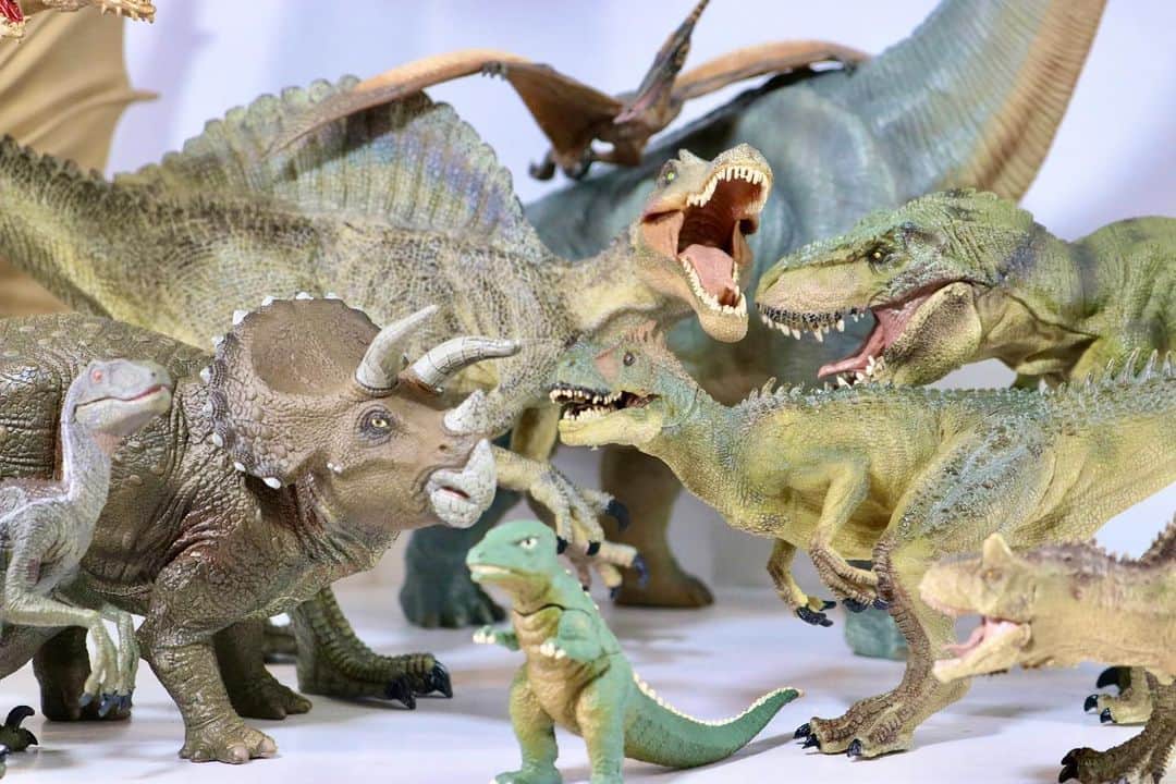 ぎわちん。さんのインスタグラム写真 - (ぎわちん。Instagram)「4月17日は恐竜の日ということで🦖 #恐竜 #恐竜の日 #ゴロザウルス #ゴジラ #ダイナソー #dinosaur  #ジュラシックパーク  #ジュラシックワールド  #jurassicpark  #jurassicworld  #ティラノサウルス #tyranosaurusrex  #allosaurus  #ヴェロキラプトル #velociraptor」4月17日 18時44分 - giwa_chin