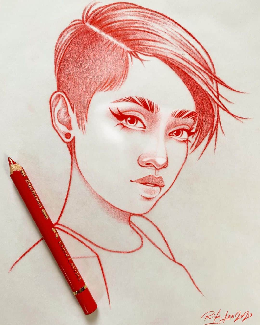 Rik Leeさんのインスタグラム写真 - (Rik LeeInstagram)「Winner of my recent portrait giveaway is @macytanmedina! . Thank you to everyone who entered. Your support is everything. I wish I could draw you all. I just got to learn to draw faster! . Keep tagging and dm’ing me the colouring pages and quarantine art. I love seeing your work. . #riklee #illustration #art #sketch #portrait #design #giveaway #quarantineart #stayhome #bali」4月17日 11時08分 - rikleeillustration