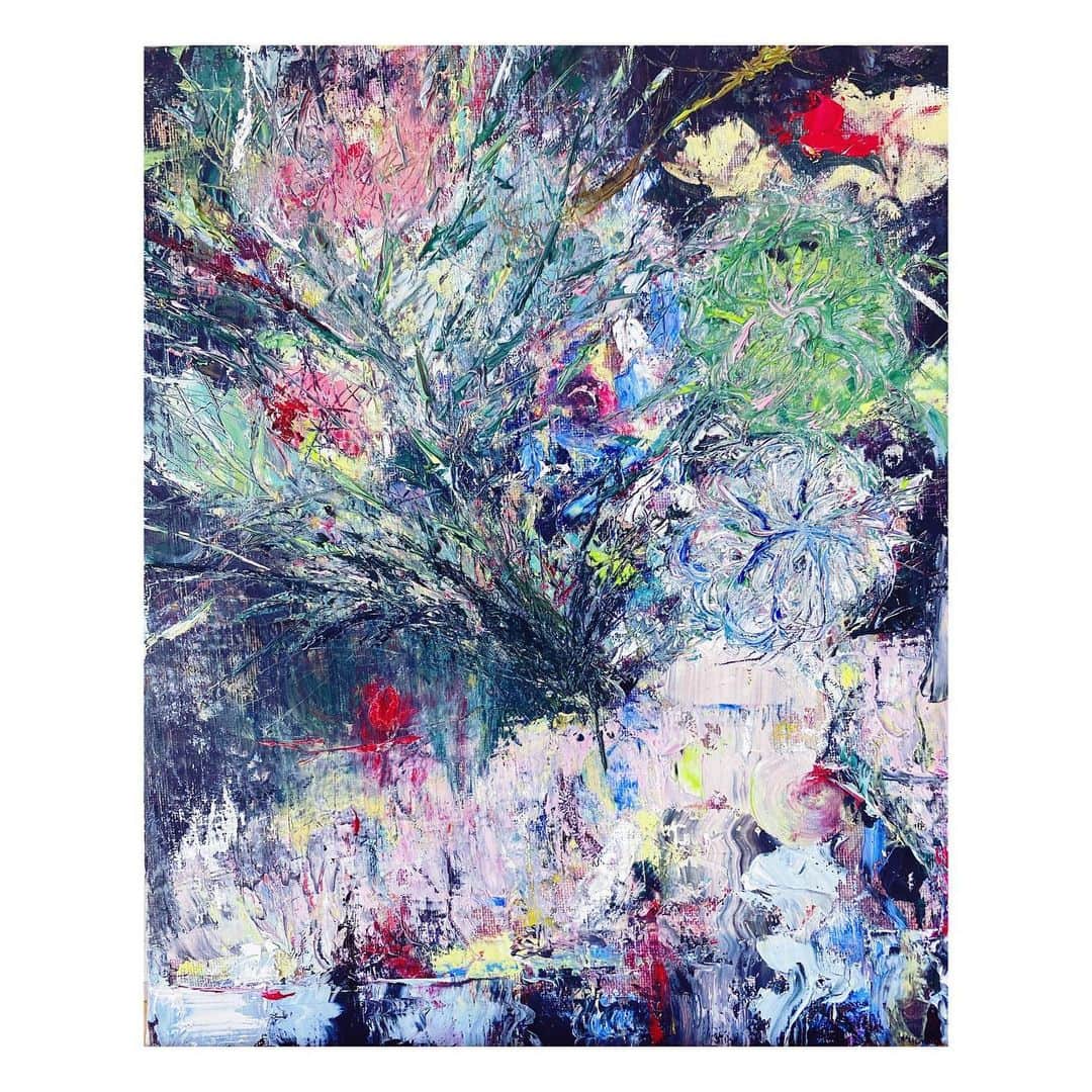 のインスタグラム：「‪絵を描いてると‬ ‪時間すぐ過ぎちゃう。‬ ‪油絵楽しい。  AIO　#絵画  #drawing  #picture  #趣味 #おうち時間  #家で過ごそう  #stayhome」