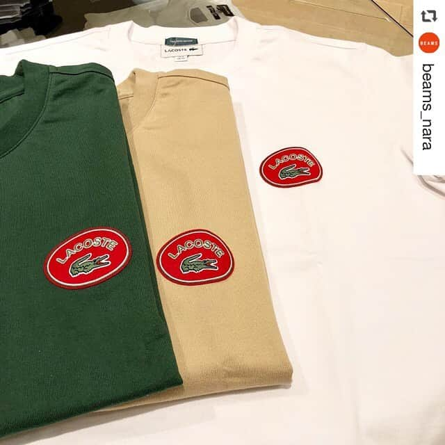 narafamily | ならファミリーさんのインスタグラム写真 - (narafamily | ならファミリーInstagram)「BEAMS（1F）ならファミリー店 ・ LACOSTE × BEAMS  別注 ヴィンテージ バッジ Tシャツ  Mens #lacoste #beams#ビームス #beamsplus#ビームスプラス #raybeams#レイビームス #beamsboy#ビームスボーイ #beamst#ビームスティー #beams_nara#ビームス奈良 #大和西大寺#ならファミリー #ならファグラム #日本#japan#奈良#nara #奈良公園#鹿#大仏 #mensfashion #メンズファッション #newarrivals#20ss 只今、BEAMSオンラインサイトより店舗にて試着予約を承れます。 サイズに不安のあるお客様は是非ご活用ください。」4月17日 20時15分 - narafa.jp