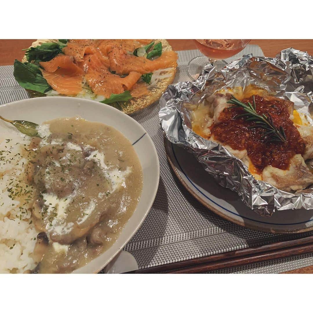 岡部麟さんのインスタグラム写真 - (岡部麟Instagram)「お腹いっぱい〜！#おうちご飯 #dinner 🍽✨」4月17日 20時49分 - beristagram_1107