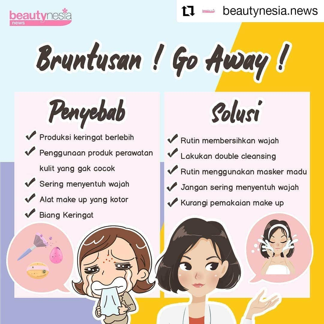 Beauty | Health | Fashionさんのインスタグラム写真 - (Beauty | Health | FashionInstagram)「#Reposted from @beautynesia.news  Bukan cuma jerawat aja yang bikin bete, tapi munculnya si bruntusan ini malah kadang lebih bikin bete😩. Iya gak sih ?⁣ ⁣ Salah satu penyebab munculnya bruntusan biasanya karena iritasi wajah atau karena produk skincare yang kurang cocok dengan kulit. ⁣ ⁣ Solusinya gimana ?⁣ Coba cek postingan ini beb, jangan lupa di save juga ya.⁣ ⁣ Kalau kamu biasanya bruntusan muncul karena apa nih beb ?⁣ ⁣ --⁣ #BeautynesiaNews #Glowing2020 #AcneSkin #AcneProblem #Jerawat #MengatasiJerawat #KulitBerjerawat #KulitKusam #MenghilangkanJerawat #PenyebabJerawat #Bruntusan #Mengatasibruntusan⁣」4月18日 0時59分 - beautynesia.id