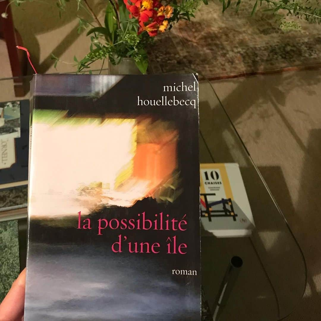 フローラン・ダバディーさんのインスタグラム写真 - (フローラン・ダバディーInstagram)「« La possibilité d’une île » (2005) . Moins abouti que « La carte et le territoire », on y retrouve néanmoins tout le registre de Houellebecq: sa vision du déclin de notre civilisation engendré par la consommation de masse. Son humour et sa plume. 📖🖌 フランス現代文学界の鬼才ミッシェル・ウエルベックは社会風刺にかけては並ぶものがいません。女性嫌悪的だと言われていますが、それは挑発的な演技技法に起因します👨🏻‍🎤 Dans l'extrait que j'ai choisi il décrit l’amour galvaudé, rabaissé par la société de consommation. En opposition avec son essence romantique. On imagine que fatigué par ce monologue il va immédiatement se couper une tranche de Cochonou. 🥖 「大衆社会の極端な自由主義は愛を殺した。今の恋愛関係は何もかもが手ぬるい。ナルシストな奴らばかりだ。愛とは魂の融合ではないか。もう俺の目の黒いうちはそんな恋愛にはお目にかかれないのだろう。あの世で会おう」（前記は私の意訳) 『島の可能性』中村佳子訳 は2016年文庫発売 https://www.amazon.co.jp/dp/4309464173/ref=cm_sw_r_tw_dp_U_x_IgOMEb07QJ41R  #フランス文学 #stayathome #meslivrespréférés #ウエルベック」4月18日 1時52分 - florent_dabadie