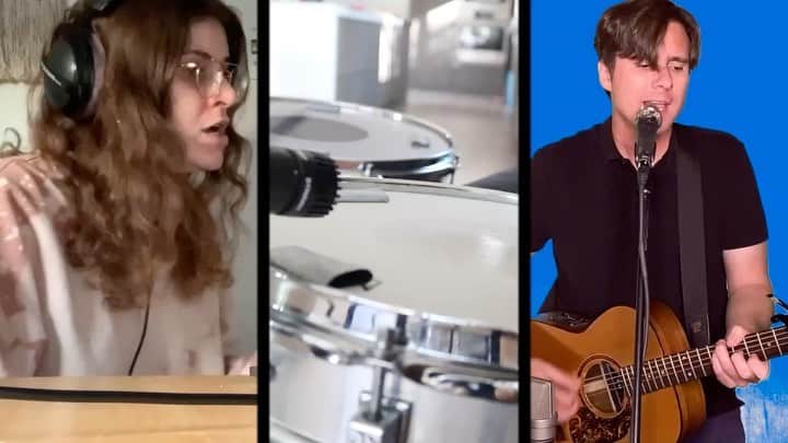 Jimmy Eat Worldのインスタグラム：「Did a fun thing with our new friend Bethany from @best_coast. Covering Crooked Fingers’ song, Call To Love. Rahawwk.」