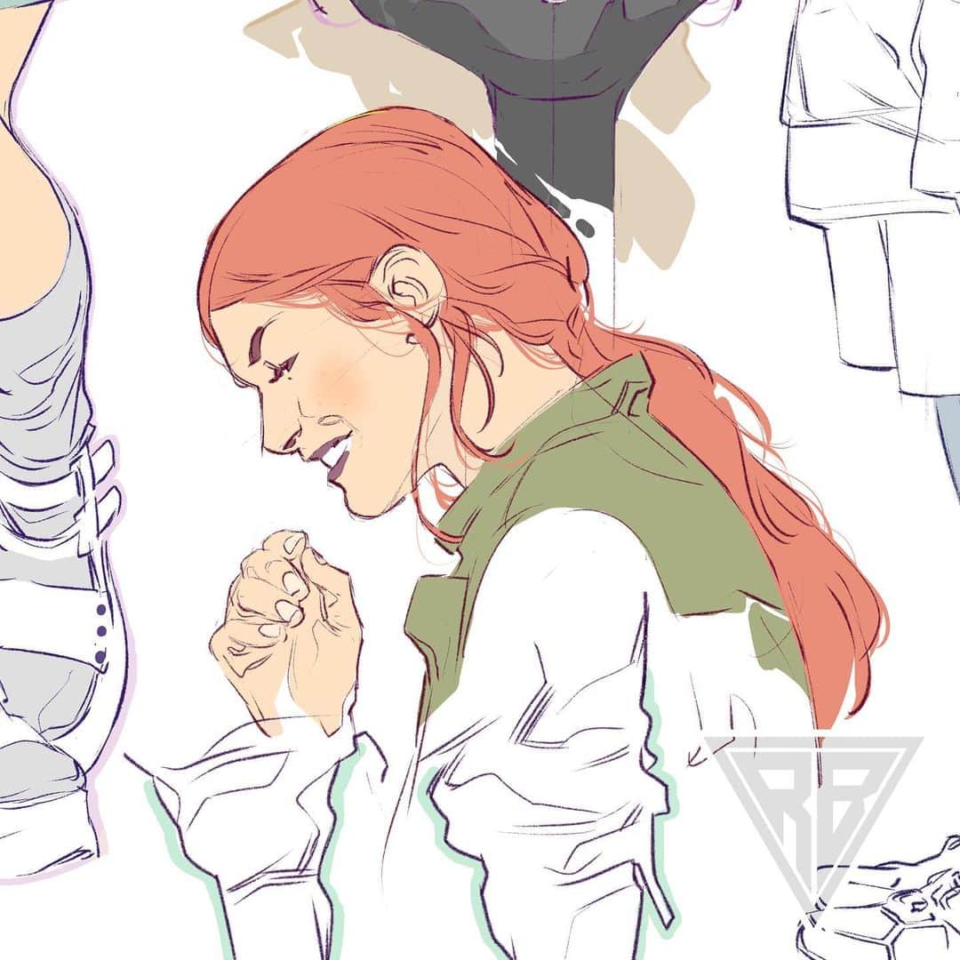 RB Silvaのインスタグラム：「Part of the studies of the day. People ask me for advices all the time, so my first advice is drawing everyday. A great tool for this is Pinterest, just search for a theme and have fun. :)」