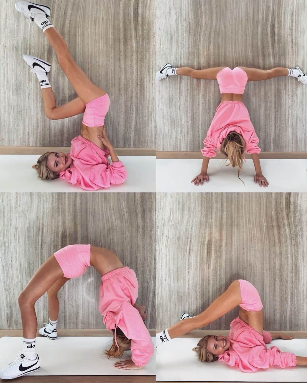Katelyn Byrdのインスタグラム：「Friday moves in @alo Macaron pink 💕 Had a little too much fun doing this! Check out this color on their website! 🤍」