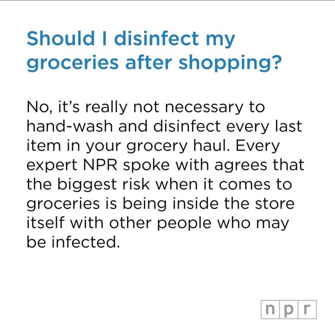 のインスタグラム：「🔑USEFUL INFO!!!🔑 💥For those of us who make the inevitable grocery story runs.💥 ❤️❤️❤️❤️❤️❤️❤️❤️❤️❤️❤️ Thanks @npr」