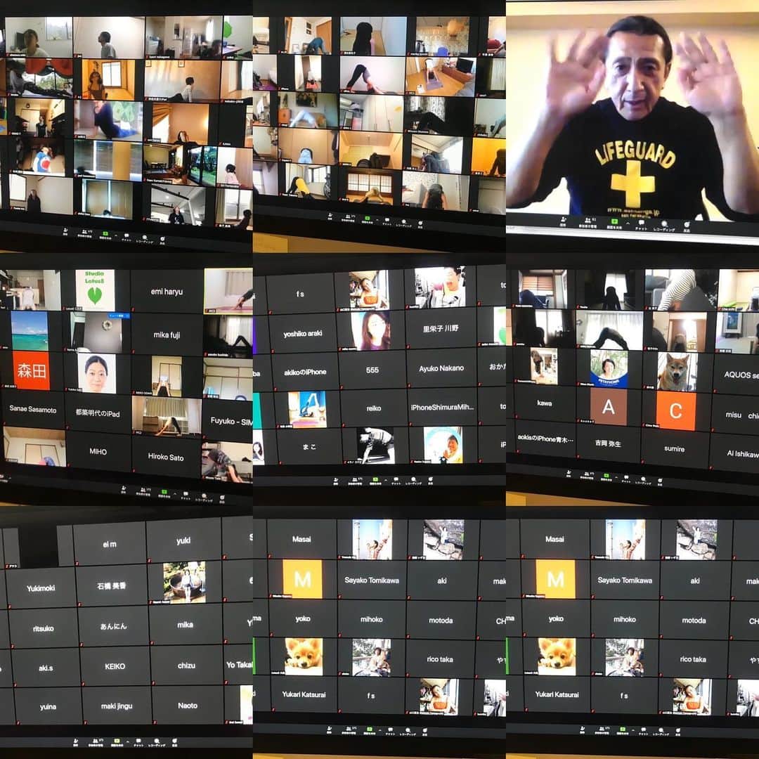Ken Harakumaのインスタグラム：「Lotus8初ZOOMクラス！ 約180名の参加いただいた皆さん、Lotus8関係者の皆さん、IYCデモンストレーターの皆さんありがとうございました！ 楽しかったですねー！ 次回は5月4日10:45〜12:15アシュタンガヨガハーフプライマリーシリーズ(初心者歓迎!) @studiolotus8  IYCのオンラインヨガも更に十分、 ZOOMクラスも盛り沢山です！ www.iyc.jpからご覧下さい❣️ ＊お得なお知らせ＊ ↓ ゴールデンウィークからスタートのケンハラクマ直接指導RYT200時間(全米ヨガ認定講座も完全オンライン100%、4月30日から開始！日程も12日間自由に選べるフレキシブル‼️ 詳細はこちらからwww.iyc.jp  @international_yoga_center  @illuminate_japan  @iyc_jinbocho  @studiolotus8  @marikokawakami_yoga  @minami0125  @kay.1218  #オンラインヨガ  #zoomyoga」