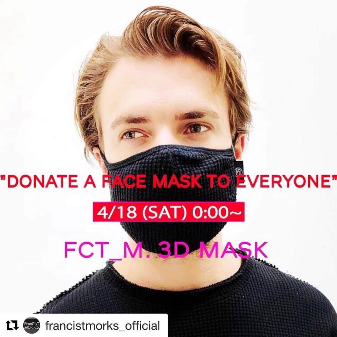 飯沼誠司さんのインスタグラム写真 - (飯沼誠司Instagram)「SNSアップしてから大反響のようです。 ファッションもこうした形で社会に貢献する。 人々が安心して健康に楽しく生活できるようにと皆考えてる事は同じです。 #Repost @francistmorks_official with @get_repost ・・・ FCT_M. Spase Master x Angelon Lining 3D Mask (Donate a Face Mask to Everyone) FranCisT_MOR.K.S.ONLINE-SHOP をご利用頂き、誠にありがとうございます。 弊社では、世界的に感染拡大が深刻化する新型コロナウイルス感染症対策として、自社工場と協力のもと布製マスクを作成し 必要な方へ提供することに致しました。 4/18 (SAT)0:00～ 限定数ではございますが提供スタート致します。 今後も継続してニーズの把握を進め、随時提供できる様に生産背景を整えて参ります。 ご希望の方は、フランシストモークスオンラインショップでお買い上げいただく商品と一緒にこちらのマスクをカートに入れてご購入手続きを行って下さい。商品と一緒に同封し発送させて頂きます。先着順で、購入数に限らずお１人様 1点とさせて頂きます。3色展開（WHITE / BLACK / BORDER) いずれか1点を差し上げます。( カラー指定は出来兼ねますのでご了承ください。)( 予約販売は対象外と成ります。）【素材】表地 : 通気性の良い 綿 100％ の素材。裏地 : ポリエステル 100% ２種の機能性 : UVセラミック,抗菌防臭効果を発揮する銀イオンを練り込んだ十字断面繊維。 (SPACE MASTER - UV)紫外線吸収、可視光線反射するセラミックを練り込んだ、吸水速乾性素材。 (ANGELON - SILVER)抗菌防臭効果を発揮する銀を製造工程で練りこみ、繰り返しの洗濯も効果が継続。 口元の皮膚面はとてデリケートな為、機能性に拘り、マスクは長時間に渡り直接触れるものだからこそ、 より滑らかで肌触りの良い素材を厳選致しました。 【デザイン】 顔のラインに沿ってデザインされた、弊社独自の立体裁断型マスクで、鼻から顎までしっかりフィットし、ウイルス飛沫や菌・花粉の侵入を防ぎます。 形状記憶ソフトワイヤー入りで、自身に合ったフィット感の調整が可能です。 内側にはフィルターシート用ポケットが付いているので、フィルター自体が顔に密着することがなく快適感を得られます。 衛生上２度の製品洗い加工を施し、清潔な管理体制を整えておりますので、直ぐに安心してご装着可能です。 ご家庭で洗濯して何度でも使用できる、環境に優しいサスティナブルなマスクです。 FranCisT_MOR.K.S. ONLINE SHOP DONATION Hope Your Enjoy! Love saves us more than ever. Pray for the world. #francistmorksonlineshop #francistmorks #alovesupreme #donate」4月18日 16時27分 - seiji_iinuma