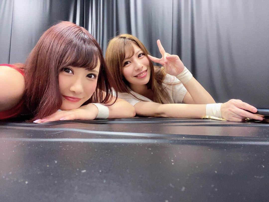 のインスタグラム：「先日の撮影にて🧸 永野つかさちゃん 身長差12cmコンビでがんばりました💪 お顔も性格も可愛くて、撮影中も休憩中もしゃべりっぱなしでずっと楽しかったです😊🎶 . #撮影 #プロレス #wrestling #アキバコム #japanesegirls #asiangirls #競泳水着 #リングコスチューム」