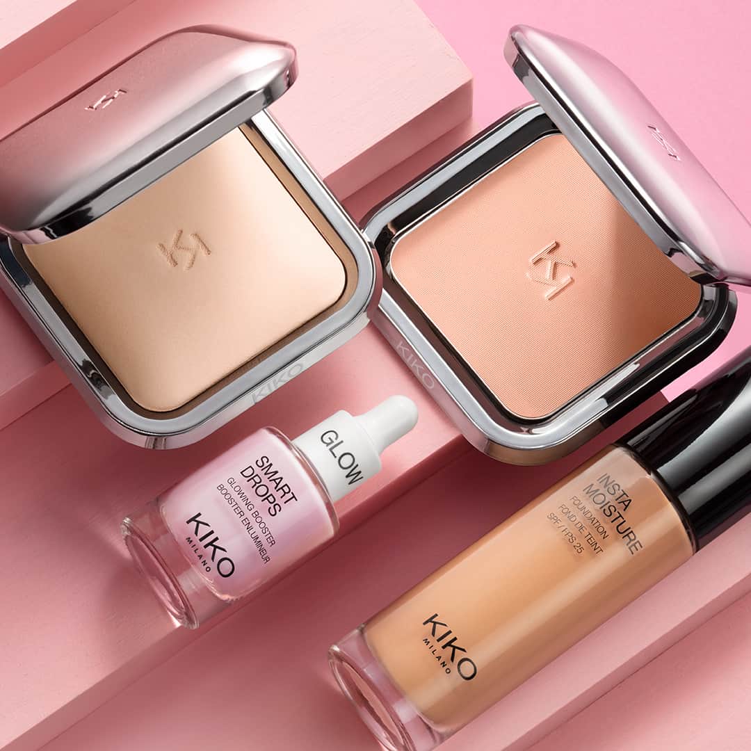 KIKO MILANOさんのインスタグラム写真 - (KIKO MILANOInstagram)「Give it up for the BASE essentials! Are you a dewy or matte base fan? ✨Instamoisture Foundation - Smart Glow Drops - Radiant Baked Fusion Powder - Matte Fusion Pressed Powder」4月18日 19時00分 - kikomilano