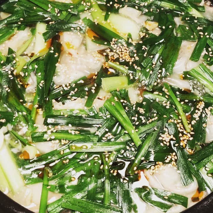 のインスタグラム：「またグツグツ系です。今夜は餃子鍋！お出汁とコチジャン、お酢、醤油で頂きます。ビールが止まらない🍺。シメはラーメンで。ああ、罪悪感。でも幸せ。  #うちごはん　#餃子鍋　#餃子があまってたら迷わずこれ　#みんなのお箸が止まらない　#大人はピリ辛で　#おうち時間 #stayhome #内田恭子　#kyokouchida」
