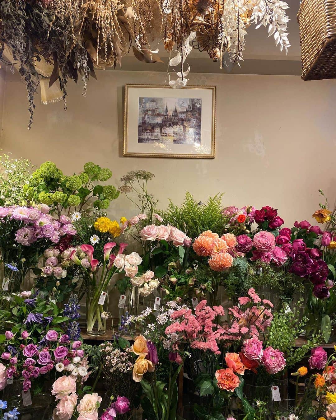 丸山悠美さんのインスタグラム写真 - (丸山悠美Instagram)「お花を買いに行けないので家の中がちょっぴり寂しい。﻿ ﻿ 以前取材で訪れた神楽坂の﻿ @jardinnostalgique ﻿ たくさんのお花に囲まれて至福だった☺️﻿ ﻿ 週末だけ営業するカフェや﻿ お花のレッスンスペースもあったり...﻿ 優しくいお店の方とはお話するだけで心温まり﻿ ﻿ とっておきのお花屋さん！﻿ ﻿ 今は臨時休業中ですが﻿ 毎日更新されるお花の写真が楽しみ💐﻿ ﻿ 花の消費が少なくなっても花の成長は止められない。﻿ 多くの花が廃棄されてしまう現状に心が痛みますね。﻿ ﻿ コロナが収束したら、いっぱいお花買いたいな。﻿ ﻿ #jardinnostalgique #ジャルダンノスタルジック #cafe #flower #flowershop #カフェ #神楽坂 #神楽坂カフェ #お花屋さん  #flowerstagram #flower #花 #花のある暮らし #bouquet #happy #antique #薔薇 #花が好きな人と繋がりたい #instagood #outfits #rose #こどものいる暮らし #ママ #子育て」4月18日 19時31分 - maruyumi