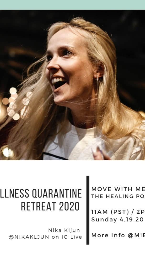 Nika Kljunのインスタグラム：「🤗 GOING 📲 LIVE 📲TOMORROW, Sunday the 19th at 11:00am (pacific time), on my IG with @mibosolive , as part of #MindBodySoulLive ‘s Quarantine Wellness Retreat 🙏🏼💕🙇🏼‍♀️ | Tune in 👀 . The 60 minute live will be separated into ❗️2❗️ parts - the FIRST 30 mins will feature a dance tutorial by yours truly 🤗, which will be friendly for the every day person! Not a dancer? Not a problem 😎 Join in and move along with me 💃🏼 🕺🏻 🌎 ! . The SECOND 30 mins will feature an exclusive❓ Q&A ❓ with me! I will be discussing so many topics - from my journey in my career, to overcoming personal struggles, and most importantly - the amazing, transformative, HEALING role that #DANCE has played in my life🦋🙏🏼❤️. . Mind, body, AND soul - we are diving deep into topics I’ve never discussed with my followers before! 💖 . Of course, dance is a form of entertainment for audiences to enjoy, and has brought so many of us the opportunity to do what we love, and call it our passion, or even our career 🙌🏽. What we discuss less, is the ✨ healing powers ✨ that dance has, and the peace it brings to so many lives ☮️ . . ❓💡#DidYouKnow 💡❓That dance is great for stress relief, for calming anxiety, improving moodiness, and more? 🧡 Many scientific studies 📝 have revealed that a multitude of serious mental and physical illnesses and diseases can be alleviated and benefited with the help of dance. 💟 Beyond that, I think we can universally agree that the ability to express, that is given to us through dance, is therapeutic in a way that is truly incomparable. ⭐️ We will discuss all of this, and more, TOMORROW! 😁 . Join me ❗️TOMORROW ❗️at 11:00am PST on my live, to be a part of this unique experience 💕✌🏼. I can’t wait to connect with you all! ❤️ . #expressyourself #dancealong #movewithme #divedeep #healingjourney #dancelovers #healyourself #healyourbody #nurtureyourself #nurtureyoursoul #nikakljun #nikakljunchoreography #miboso @inetrabrazil @hellennewyork #mibosolive #saferathome」