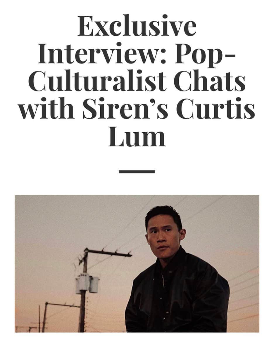 カーティス・ラムさんのインスタグラム写真 - (カーティス・ラムInstagram)「A fun interview with @kevjj87 from the @pculturalist  Link in Bio. 🤙🏽 #siren #tv #interview」4月19日 4時31分 - hansumlum