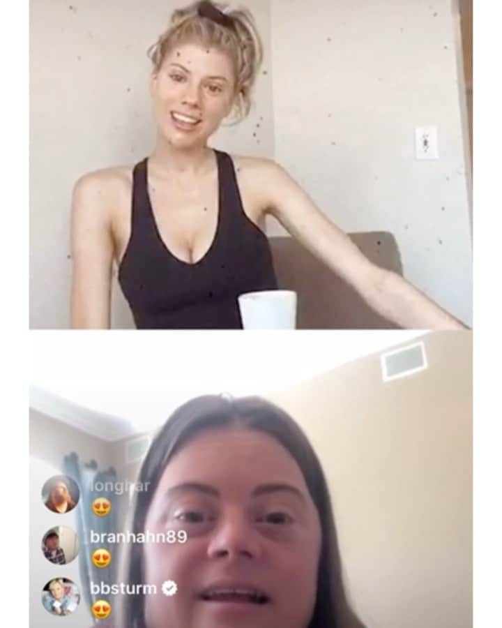 シャーロット・マッキニーのインスタグラム：「A message from my buddies during these crazy times ! Follow @bestbuddies to see how you can get involved ! Should we do another live next week ? ❤️」
