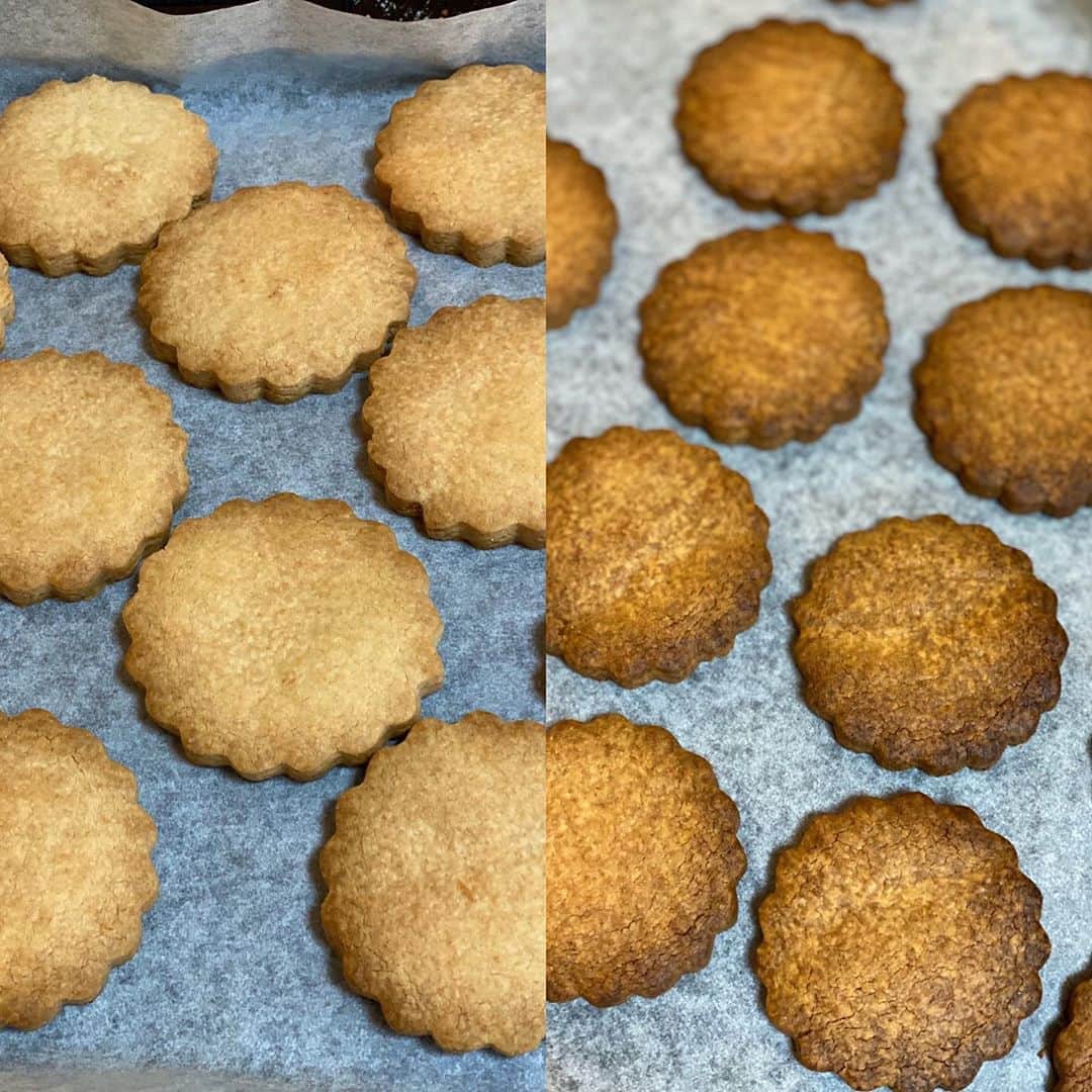 荻原和歌のインスタグラム：「成功／失敗 ちょっと目を離したすきにね…  お料理バトンも回ってきました。 また投稿しますね。  #おこもり  #こどものいる暮らし  #子どものいる暮らし  #雨の日は #焼き菓子」