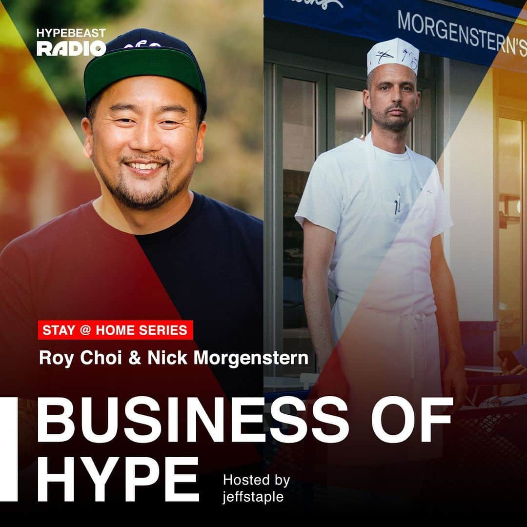 HYPEBEASTさんのインスタグラム写真 - (HYPEBEASTInstagram)「@hypebeastradio: Throughout the next few days, @jeffstaple will catch up with former guests of #BusinessofHYPE to see how they are coping with #corona within their respective businesses and lives. Today we hear from chef Roy Choi of @kogibbq (@chefroychoi, / S4, E2) and owner of @morgensternsnyc, Nick Morgenstern (@nicholasmorgenstern / S7, E9). We learn about what methods they are using to keep their businesses afloat, how the media’s rhetoric negatively impacted the food industry and why despite the chaos, there is still hope through it all.⁠⠀ -⁠⠀ Thank you for tuning into HYPEBEAST Radio and #BusinessofHYPE. Don’t forget to rate, comment, subscribe to our show. Hope you are all staying safe & staying inspired.」4月20日 1時53分 - hypebeast