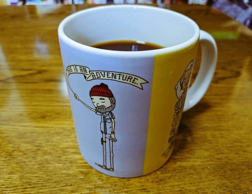 竹下幸之介のインスタグラム：「Bill Murray's mug The  best  #movie #breaktime #billmurray #wesanderson  #coffee」