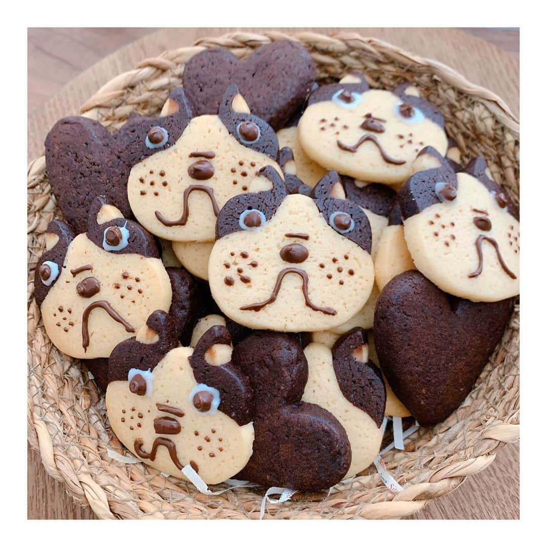 福原遥さんのインスタグラム写真 - (福原遥Instagram)「. 🐶🍪 #cookpad で一目惚れして作ってみたら 失敗してぶちゃ犬になりましたとさ。 めでたしめでたし。  #クッキー #福はる食堂」4月20日 10時48分 - haruka.f.official