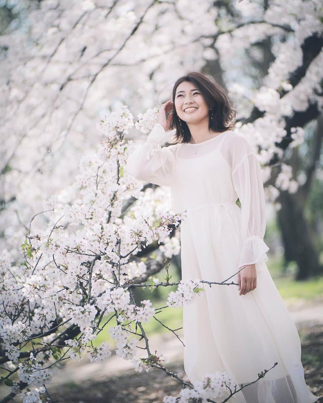 宮坂楓さんのインスタグラム写真 - (宮坂楓Instagram)「. あいにくの雨ですが、桜の写真を載せる。（笑） #ポートレート#桜ポートレート#桜#ポトレ」4月20日 10時53分 - kaede_official_