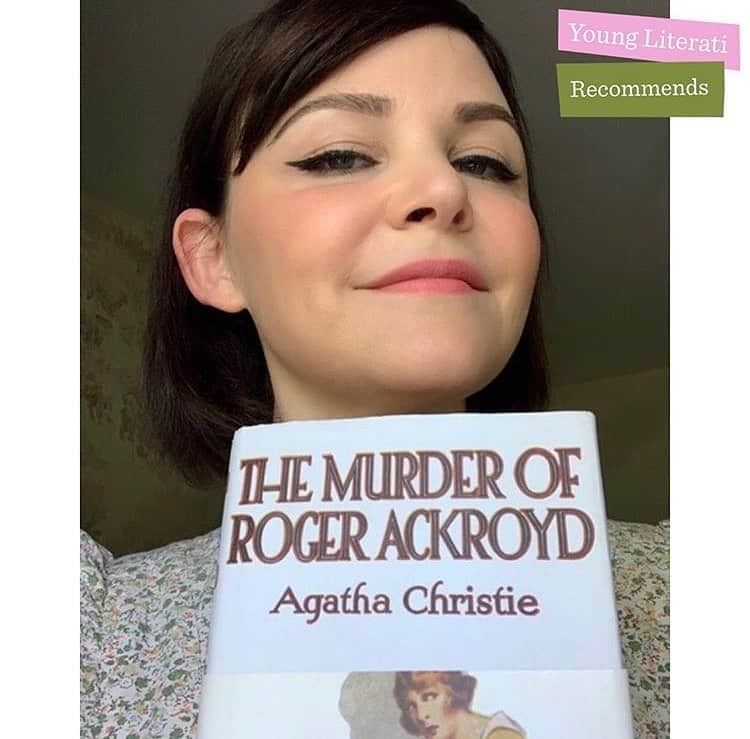 ジョシュア・ダラスのインスタグラム：「YL Chair #GinniferGoodwin kicking off the YL Recommends series with some @officialagathachristie novels that I gave her for Valentine’s Day! Head over to @youngliteratila to check it out and share what you’re reading! #YLReads #StayHomeAndRead 📚」