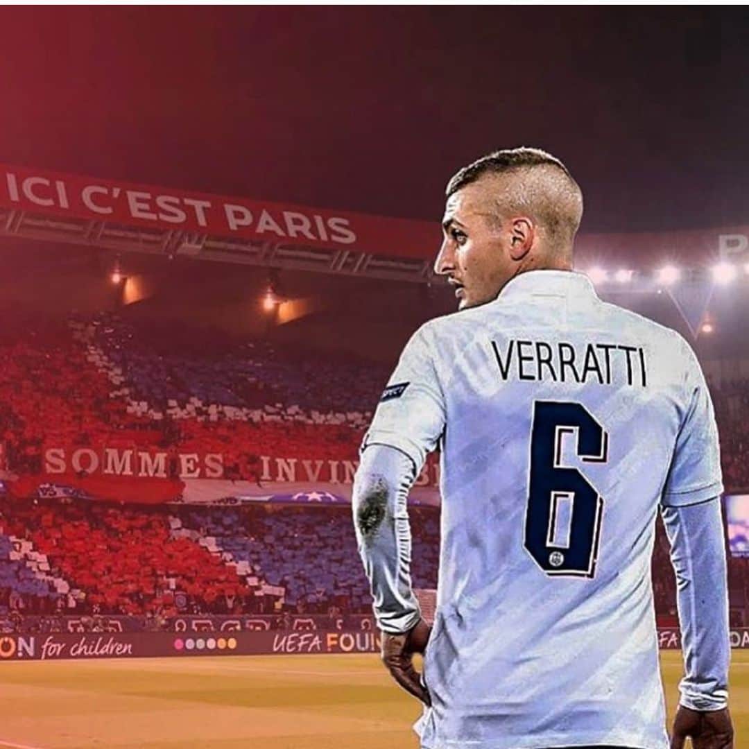 マルコ・ヴェッラッティのインスタグラム：「See you soon... I hope 🤞 @psg」