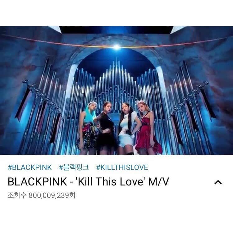 BLACKPINKさんのインスタグラム写真 - (BLACKPINKInstagram)「#BLACKPINK #블랙핑크 #KILLTHISLOVE #MV #800MILLION #YOUTUBE #YG」4月20日 8時01分 - blackpinkofficial