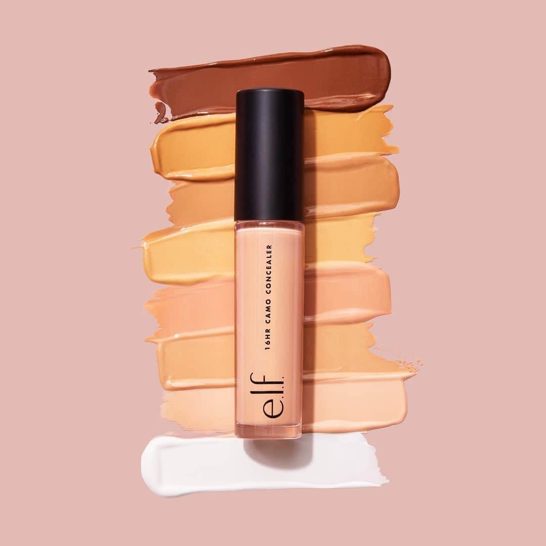 e.l.f.さんのインスタグラム写真 - (e.l.f.Instagram)「The 16HR Camo Concealer is unmatched. A full-coverage, long wear concealer featuring a large doe foot applicator to conceal, correct, contour and highlight. This concealer dries matte, won't settle into fine lines or crease and is ideal for all skin types. Newest 8 shades shown. ✨ Fun fact: The 16HR Camo Concealer in White can be used to create the perfect cut crease and bold up your eyeshadows. #eyeslipsface #elfingamazing #elfcosmetics #crueltyfree #vegan」4月20日 8時31分 - elfcosmetics