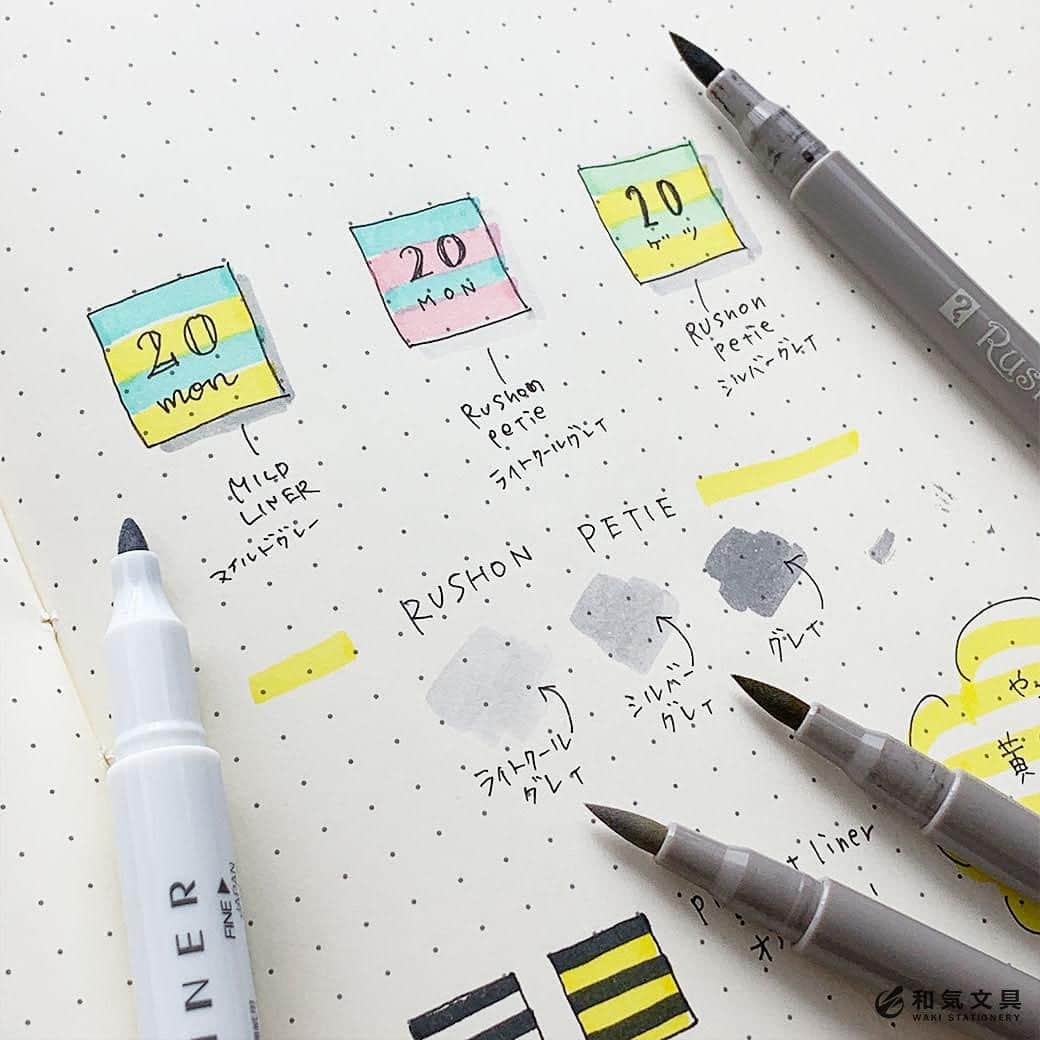 文房具の和気文具さんのインスタグラム写真 - (文房具の和気文具Instagram)「今回はマーカーで『シマシマ カラーチャート』を書いてみました。最近、ステッドラー スイングクール パステルの発色が好きなんですが、どの組み合わせが一番かわいいんだろう？と、気になっちゃって、全組み合わせを書いて見たというわけです。ワクワク♪ ・ 手順など詳細はウェブマガジンで紹介しています。 ↓プロフィール欄のURLからどうぞ @wakibungu ・ 色の組み合わせに迷ったら『カラーチャート』ぜひお試しくださいませ。 ・ #手帳 #日記 #ノート #文房具 #文具 #文具控 #手帳会議 #手帳デコ #マーカー #スタビロ  #diary #journal #notebook #stationery #stabilo #和気文具 #大阪 ・ #うちで過ごそう #stayhome」4月20日 15時13分 - wakibungu