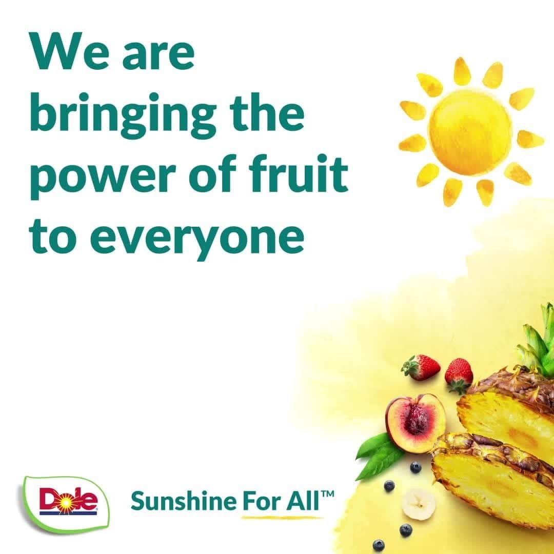 Dole Packaged Foods（ドール）のインスタグラム：「We’ve always believed in the humble power of fruit – that's why our mission is to give everyone access to nutrition. And given today's climate we are more committed, than ever, to bring the warmth, optimism, and health benefits of the sun to everyone – through our fruit. We are looking to partner with other brands to help frontline heroes and others in need stay safe and healthy. #sunshineforall」