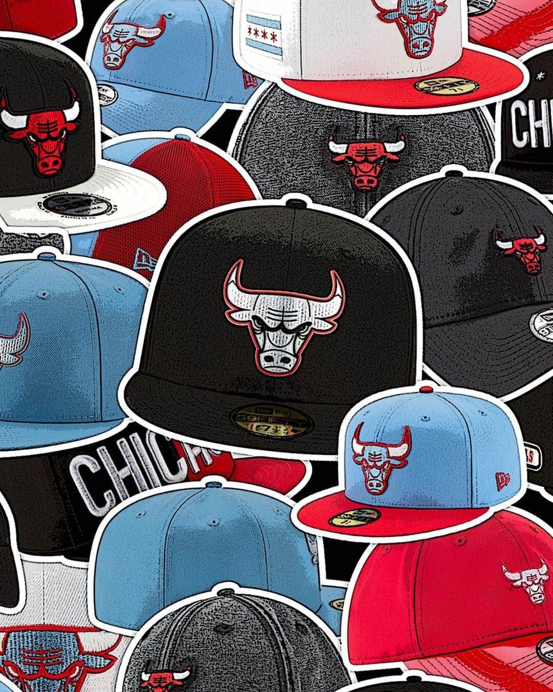 ニューエラ・キャップのインスタグラム：「The @chicagobulls ’97-’98 Championship run was something built by legends. Celebrate the historic 6th with 23% off all full price Bulls product now at neweracap.com. . . . See neweracap.com/promotionrules for details.」