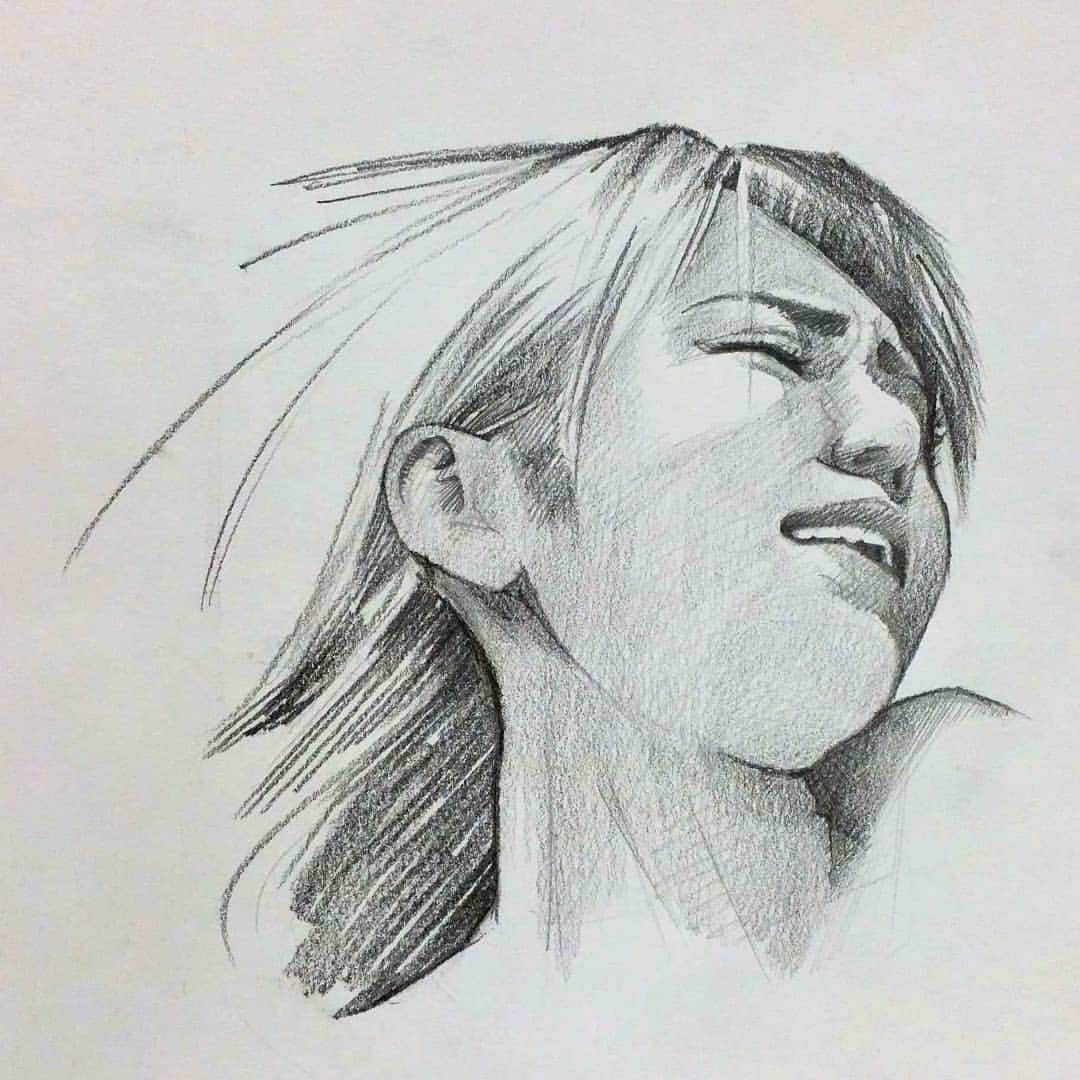 Toshiのインスタグラム：「‎⋆ 【 Moaning💖 / Tone+ 】 #artwork#art#drawing#絵#illustration#イラスト#art#artwork#sketch#pencil#pencildrawing#sketchbook#mechanicalpencil#鉛筆画」