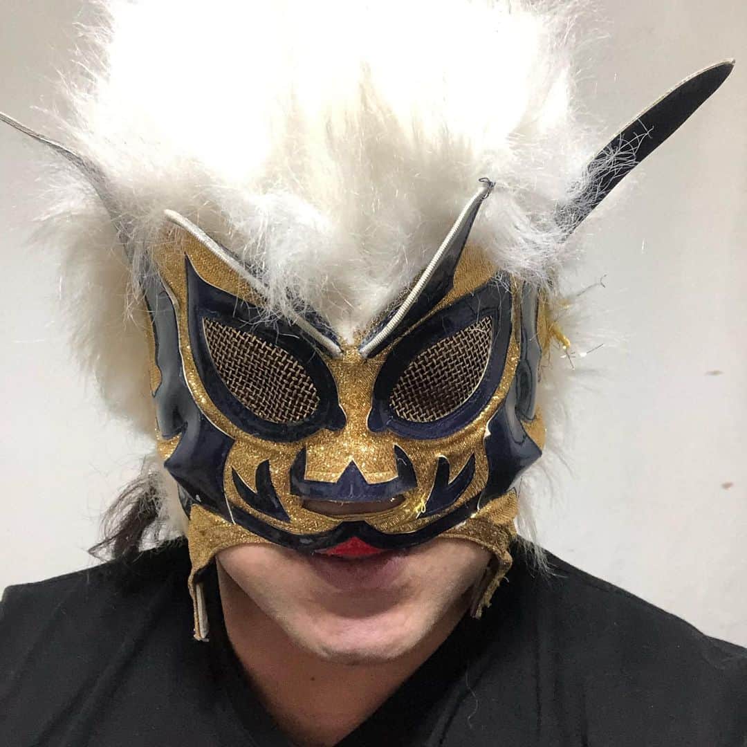 獅龍 試合用マスク こんにちは