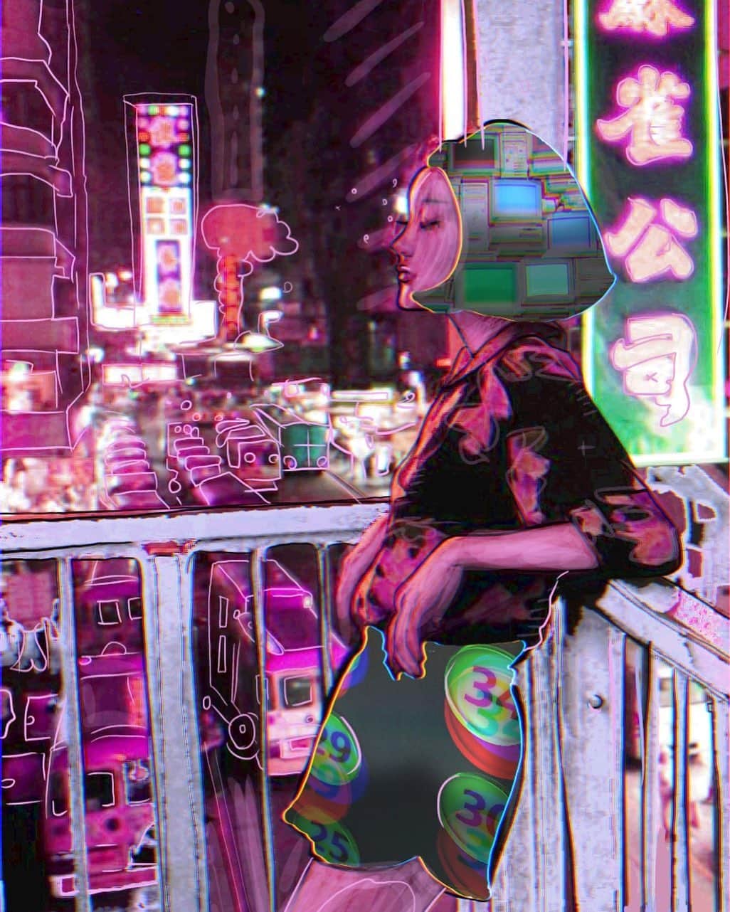あさちるのインスタグラム：「#ちるアート」