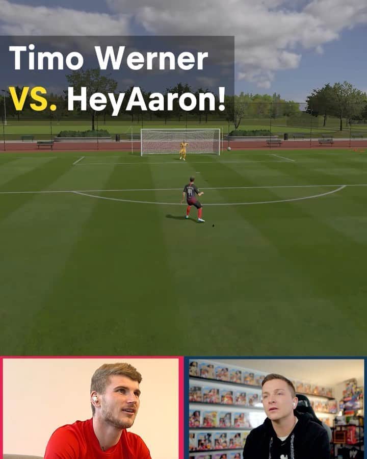 ティモ・ヴェルナーのインスタグラム：「Hat Spaß gemacht, Aaron! 😄 Unterhaltsames Duell an der Konsole und eine willkommene Abwechslung in diesen Tagen ⚽️🎮 @aarontroschke  @redbullgermany  @dierotenbullen  #sponsored」