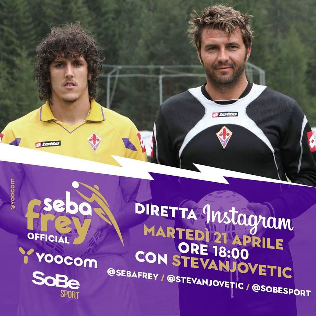 のインスタグラム：「Ci vediamo oggi pomeriggio alle 18:00 in diretta Instagram con @sebafrey! Vi aspettiamo! 💪🏼⚽️📲」
