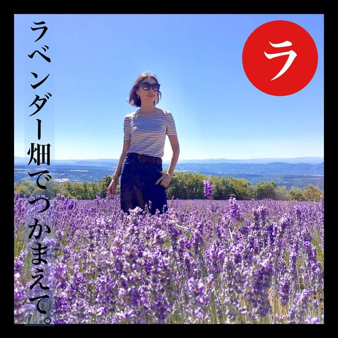 野宮真貴さんのインスタグラム写真 - (野宮真貴Instagram)「.﻿ いつもより時間はゆっくり流れるのに、毎日のニュースに気持ちが落ち着かず、どこか興奮状態になっている。﻿ そんな時にはラベンダーのエッセンシャルオイルでリラックス。﻿ ﻿ ＊不安・イライラには、アロマディフューザー（なければマグカップにお湯を入れて）で芳香浴。バスソルトに数滴垂らして入浴も効果的。﻿ ﻿ ＊パソコン・スマホによる目の疲れには、ラベンダーを数滴垂らしたお湯にタオルを浸して絞り温湿布。﻿ ﻿ ＊肩こり・筋肉痛には、ホホバオイル＋ラベンダーを適量でマッサージ。﻿ ﻿ ＊ルームスプレーにしてお部屋を清潔に。手の除菌にも。﻿ ﻿ ラベンダーの語源はラテン語の「洗う」という意味。文字通り不安定な気持ちを洗い流し、本来の自分を取り戻す手助けをしてくれる。﻿ ﻿ 今の時期は小まめな手洗いはもちろん、心を洗うのも大事ですね。﻿ ﻿ 少し値段は張りますが「トゥルー・ラベンダー」を手に入れて。﻿ 信頼の一本は、いざという時あなたを優しくレスキューしてくれるから。﻿ ﻿ #stayhome #ステイホーム #写真は南仏アヴィニョンのトゥルーラベンダー畑 #シャトーデュボワ#LECHATEAUDUBOIS #私が信頼する最高のトゥルーラベンダー #フランスでは薬用として使用されてる #一家に一本常備 #コスメキッチン #私はシンガーですが #実はフィトテラピストでもある  #おたっしゃかるた #おしゃれかるた#野宮真貴 #missmakinomiya﻿」4月21日 18時59分 - missmakinomiya