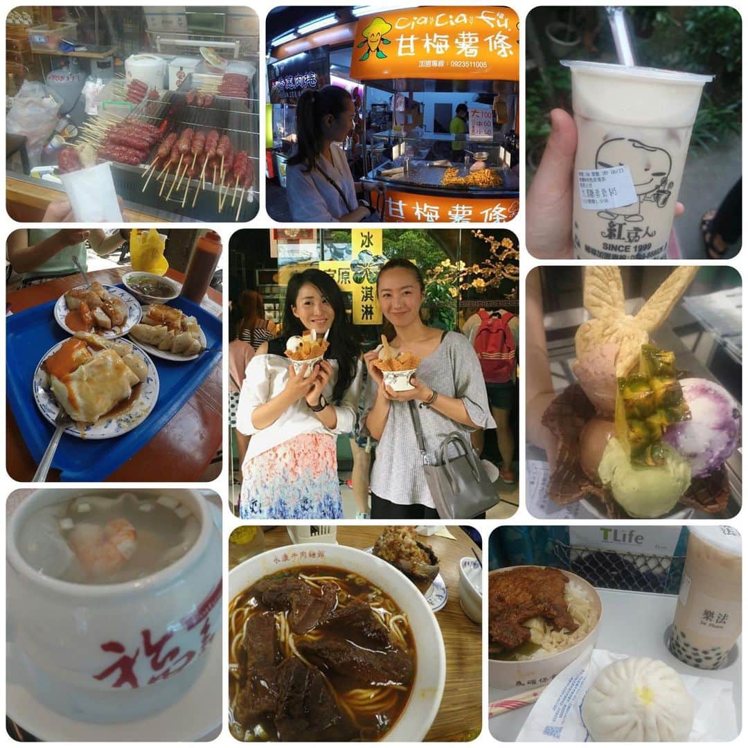 宇田恵菜さんのインスタグラム写真 - (宇田恵菜Instagram)「Back to me memories 3. Taiwán 🇹🇼please check #Ena_trip ☀️☀️ このコロナ、お出掛け出来ないので、今まで行った国の街で素敵だった所を紹介します✈️ 第三回は、台湾✨✨✨ ずーっと行ってみたかった台湾！ イギリスの同期の親友 @annis_pai  を訪れたくて、この時は母を引き連れて行きました😆✨ とにかく、食べる食べる食べる！台湾は本当に美味しすぎる😍😍😍 タピオカを一日何杯も、そして大根餅に、卵ロールの朝ごはん、屋台のご飯と本当に美味しいのです🥺❤️(ちなみに一番好きな屋台フードは、サツマイモを天ぷらみたいな揚げたやつに梅パウダーがかかってるやつ！！！) 台北は、東京のようなものででも東京よりも全然暑い！ そして、千と千尋の神隠しぽいとも言われている、九份は人が多いけどもすごくロマンチックで魅力的！タクシーを一日チャーターとかしていくべし🌟 そして、アニスが住んでいる台中には新幹線で🚅 moon lakeと言われている湖では自転車で2ケツして回ったりもできるのです💓お母さんと2ケツとか初なのかな？してみて楽しかった笑。 まだ台南行ったことないから今度は台南！ そして、ファッションもビビットカラーや大柄の服とかが多いから、派手ファッション好きな人は現地ブランドもいくべし☺️ #actesslife #familypics #台中　#台湾旅行　#台北 #女優　#恵菜旅　#愛媛出身　#Taiwan　#九份　#台湾料理　#juifang #moonlake」4月21日 19時17分 - ena2727