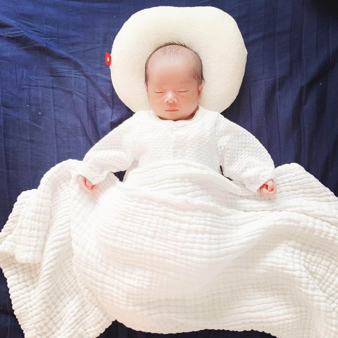 峰なゆかさんのインスタグラム写真 - (峰なゆかInstagram)「仏像のような寝姿 #newborn #baby #赤ちゃん　#新生児　#仏像　#仏」4月21日 22時47分 - minenayuka