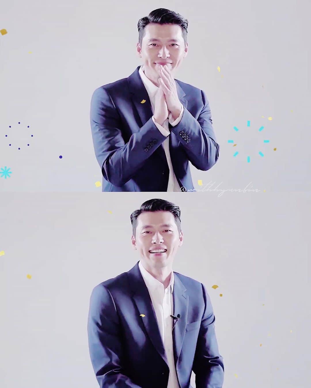 ヒョンビンのインスタグラム：「@mediheal_official 11th Anniversary Celebration message —— #hyunbin #현빈 #ヒョンビン #玄彬」