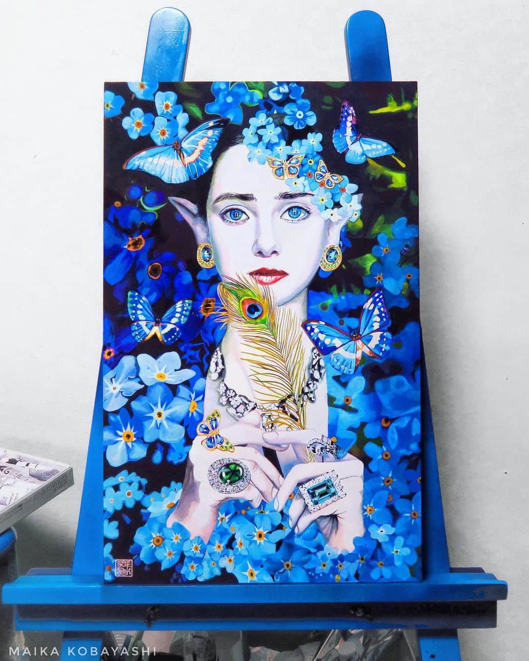 小林舞香さんのインスタグラム写真 - (小林舞香Instagram)「I can't say anything. That's why I draw blue paintings. #perfectbluegarden . . http://maika-k.com Email: maika.k.muscovite@gmail.com . . #art #illustration #drawing #draw #love #acrylicpaint  #contemporaryart  #thisisgallery #contemporarypainting  #instaart #arts #exhibition #holbein #gallery #masterpiece #holbeingouache #creative #artwork #acrylic #acrylicpainting #fairytail #blue #artworks #絵画 #絵 #modernart @artsy @londonartfair @vanartgallery @themuseumofmodernart @coldplay @artnet @artnewsmag @beautifulbizarremagazine @theguideartists @holbeinartistmaterials @holbein_art」4月22日 6時10分 - maikyarian