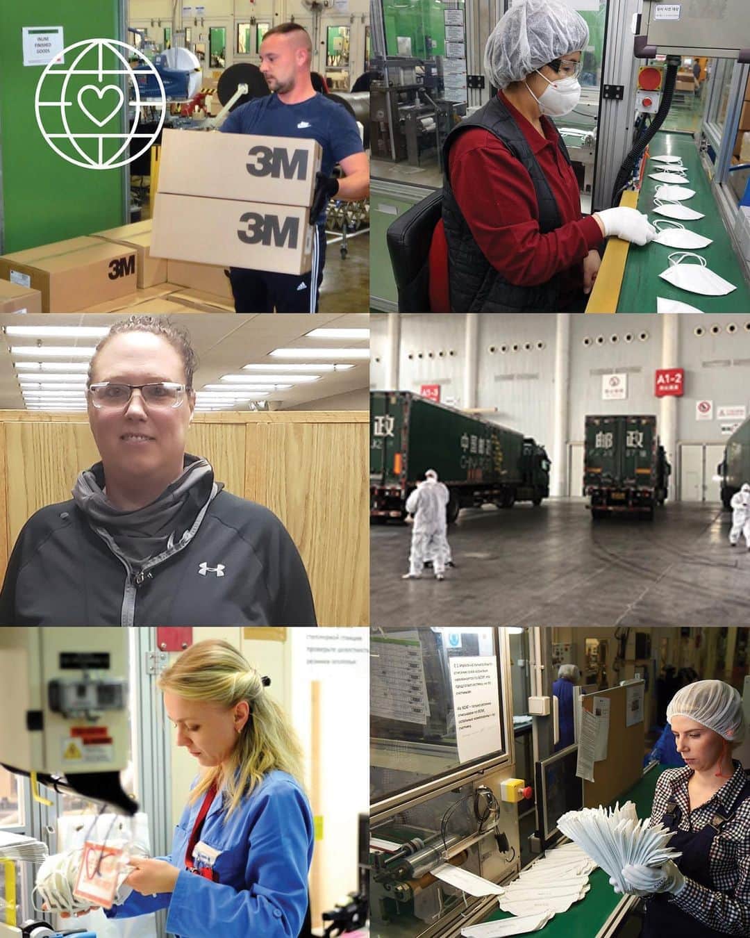 3M（スリーエム）のインスタグラム：「Around the globe, 3Mers are rising to meet the challenge, supporting those on the front lines of the #COVID19 battle. Read their unique stories via link in bio.」